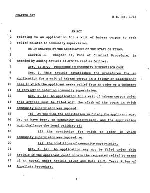 78th Texas Legislature, Regular Session, House Bill 1713, Chapter 587