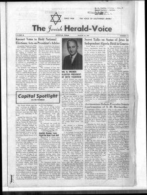The Jewish Herald-Voice (Houston, Tex.), Vol. 55, No. 51, Ed. 1 Thursday, March 16, 1961