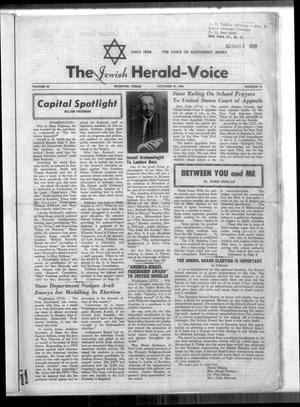 Primary view of object titled 'The Jewish Herald-Voice (Houston, Tex.), Vol. 55, No. 31, Ed. 1 Thursday, October 27, 1960'.