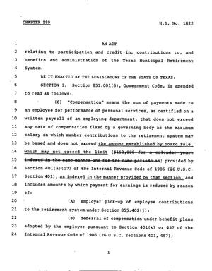 78th Texas Legislature, Regular Session, House Bill 1822, Chapter 599