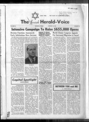 Primary view of object titled 'The Jewish Herald-Voice (Houston, Tex.), Vol. 55, No. 42, Ed. 1 Thursday, January 12, 1961'.