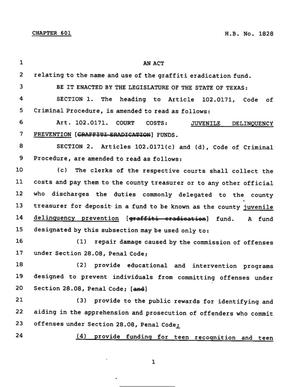 78th Texas Legislature, Regular Session, House Bill 1828, Chapter 601