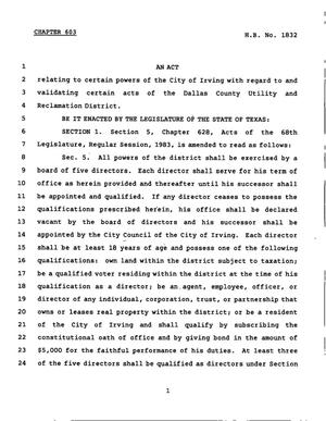 78th Texas Legislature, Regular Session, House Bill 1382, Chapter 603