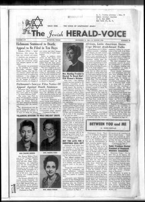 Primary view of object titled 'The Jewish Herald-Voice (Houston, Tex.), Vol. 56, No. 39, Ed. 1 Thursday, December 21, 1961'.