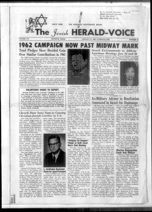 The Jewish Herald-Voice (Houston, Tex.), Vol. 56, No. 43, Ed. 1 Thursday, January 18, 1962