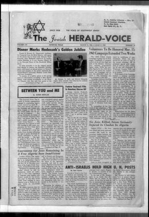 The Jewish Herald-Voice (Houston, Tex.), Vol. 56, No. 51, Ed. 1 Thursday, March 15, 1962