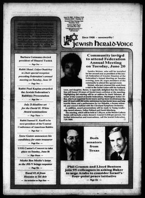 Jewish Herald-Voice (Houston, Tex.), Vol. 81, No. 10, Ed. 1 Thursday, June 15, 1989
