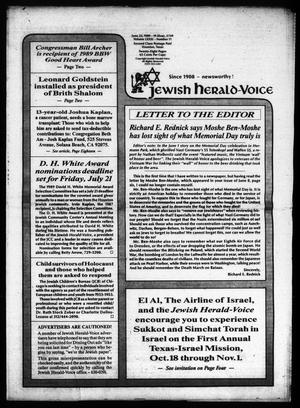 Jewish Herald-Voice (Houston, Tex.), Vol. 81, No. 11, Ed. 1 Thursday, June 22, 1989