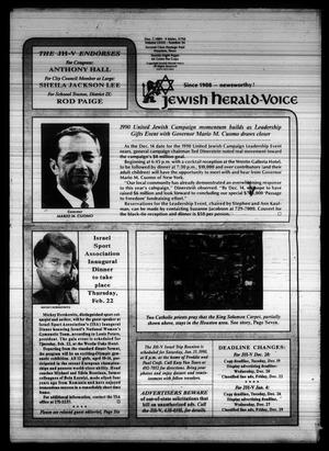 Primary view of object titled 'Jewish Herald-Voice (Houston, Tex.), Vol. 81, No. 36, Ed. 1 Thursday, December 7, 1989'.
