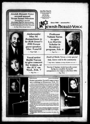 Jewish Herald-Voice (Houston, Tex.), Vol. 81, No. 44, Ed. 1 Thursday, February 1, 1990
