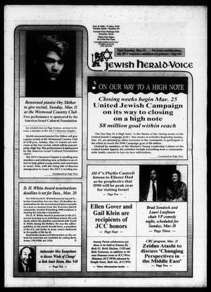 Primary view of object titled 'Jewish Herald-Voice (Houston, Tex.), Vol. 81, No. 49, Ed. 1 Thursday, March 8, 1990'.
