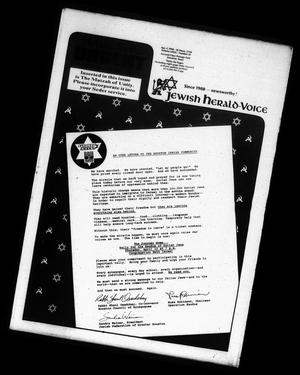 Primary view of object titled 'Jewish Herald-Voice (Houston, Tex.), Vol. 81, No. 53, Ed. 1 Thursday, April 5, 1990'.