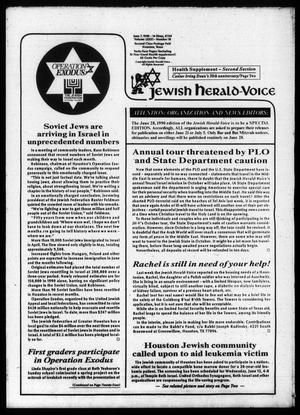 Primary view of object titled 'Jewish Herald-Voice (Houston, Tex.), Vol. 82, No. 10, Ed. 1 Thursday, June 7, 1990'.