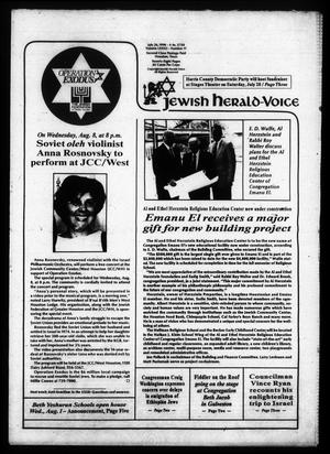 Primary view of object titled 'Jewish Herald-Voice (Houston, Tex.), Vol. 82, No. 17, Ed. 1 Thursday, July 26, 1990'.