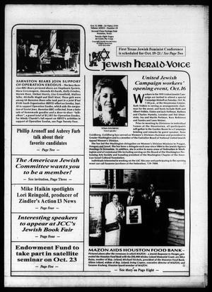 Jewish Herald-Voice (Houston, Tex.), Vol. 82, No. 29, Ed. 1 Thursday, October 11, 1990