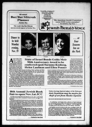 Primary view of object titled 'Jewish Herald-Voice (Houston, Tex.), Vol. 82, No. 31, Ed. 1 Thursday, October 25, 1990'.