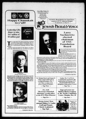 Primary view of object titled 'Jewish Herald-Voice (Houston, Tex.), Vol. 82, No. 37, Ed. 1 Thursday, December 6, 1990'.