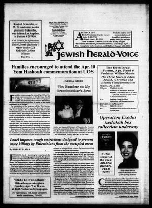 Jewish Herald-Voice (Houston, Tex.), Vol. 83, No. 2, Ed. 1 Thursday, April 4, 1991