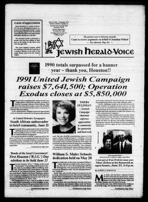 Jewish Herald-Voice (Houston, Tex.), Vol. 83, No. 12, Ed. 1 Thursday, June 13, 1991