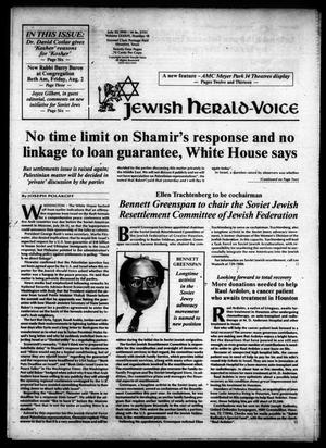 Primary view of object titled 'Jewish Herald-Voice (Houston, Tex.), Vol. 83, No. 18, Ed. 1 Thursday, July 25, 1991'.