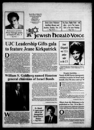Jewish Herald-Voice (Houston, Tex.), Vol. 83, No. 36, Ed. 1 Thursday, November 21, 1991