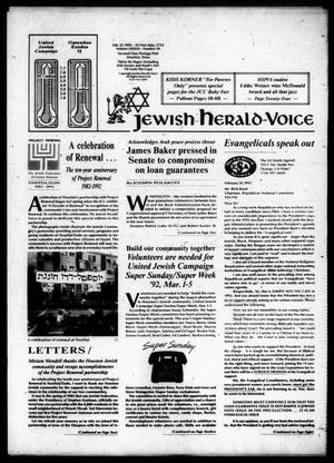 Jewish Herald-Voice (Houston, Tex.), Vol. 83, No. 50, Ed. 1 Thursday, February 27, 1992