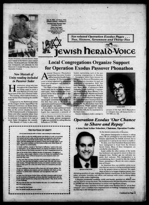 Jewish Herald-Voice (Houston, Tex.), Vol. 83, No. 57, Ed. 1 Thursday, April 16, 1992