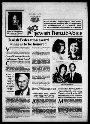Primary view of object titled 'Jewish Herald-Voice (Houston, Tex.), Vol. 84, No. 7, Ed. 1 Thursday, May 28, 1992'.