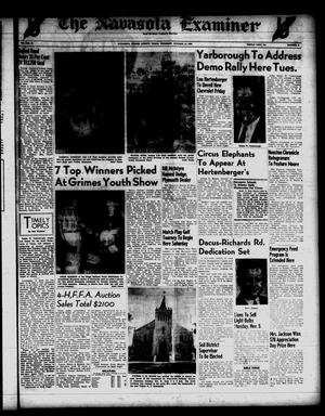 Primary view of object titled 'The Navasota Examiner and Grimes County Review (Navasota, Tex.), Vol. 62, No. 5, Ed. 1 Thursday, October 18, 1956'.