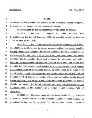 78th Texas Legislature, Regular Session, House Bill 2029, Chapter 627