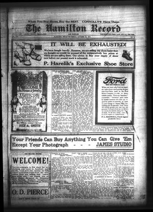 The Hamilton Record and Rustler (Hamilton, Tex.), Vol. 21, No. 35, Ed. 1 Thursday, October 23, 1919