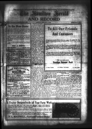The Hamilton Herald and Record (Hamilton, Tex.), Vol. 45, No. 30, Ed. 1 Friday, July 16, 1920