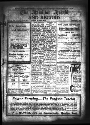 The Hamilton Herald and Record (Hamilton, Tex.), Vol. 45, No. 32, Ed. 1 Friday, July 30, 1920