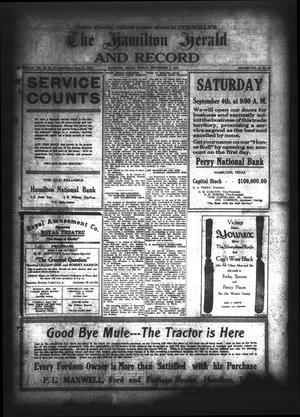 The Hamilton Herald and Record (Hamilton, Tex.), Vol. 45, No. 37, Ed. 1 Friday, September 3, 1920