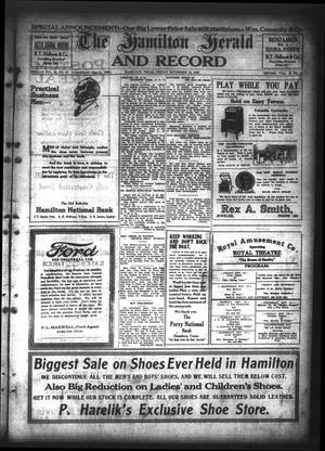 Primary view of object titled 'The Hamilton Herald and Record (Hamilton, Tex.), Vol. 45, No. 47, Ed. 1 Friday, November 12, 1920'.