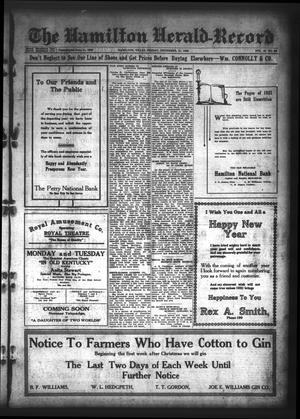 The Hamilton Herald and Record (Hamilton, Tex.), Vol. 46, No. 2, Ed. 1 Friday, December 31, 1920