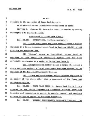 78th Texas Legislature, Regular Session, House Bill 2116, Chapter 644