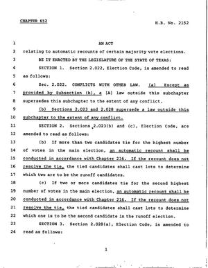 78th Texas Legislature, Regular Session, House Bill 2152, Chapter 652