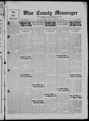 Wise County Messenger (Decatur, Tex.), Vol. 46, No. 8, Ed. 1 Friday, February 20, 1925