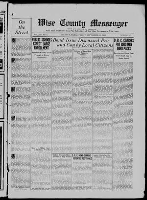 Wise County Messenger (Decatur, Tex.), Vol. 46, No. 37, Ed. 1 Friday, September 11, 1925