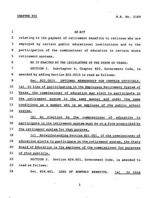 78th Texas Legislature, Regular Session, House Bill 2169, Chapter 655