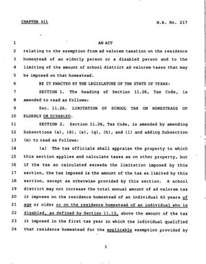 78th Texas Legislature, Regular Session, House Bill 217, Chapter 411