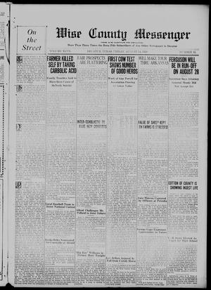 Wise County Messenger (Decatur, Tex.), Vol. 47, No. 33, Ed. 1 Friday, August 13, 1926