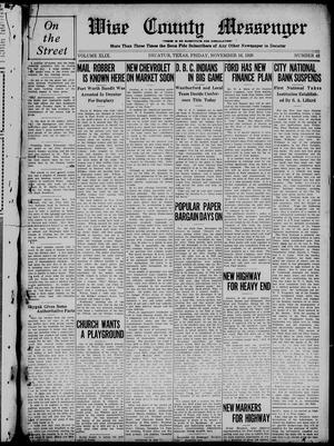 Wise County Messenger (Decatur, Tex.), Vol. 49, No. 45, Ed. 1 Friday, November 16, 1928