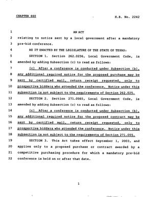 78th Texas Legislature, Regular Session, House Bill 2242, Chapter 660