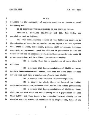 78th Texas Legislature, Regular Session, House Bill 2322, Chapter 1108