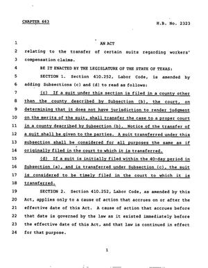 78th Texas Legislature, Regular Session, House Bill 2323, Chapter 663