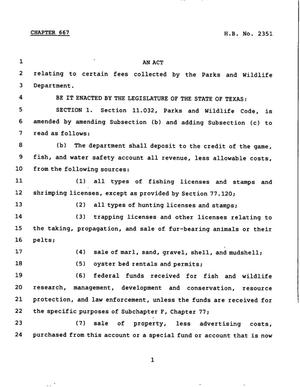 78th Texas Legislature, Regular Session, House Bill 2351, Chapter 667
