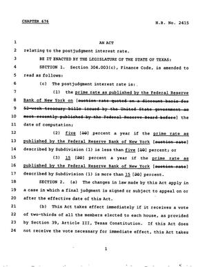 78th Texas Legislature, Regular Session, House Bill 2415, Chapter 676