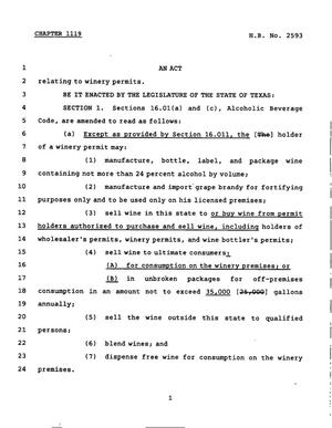 78th Texas Legislature, Regular Session, House Bill 2593, Chapter 1119